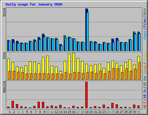 Daily usage for January 2026