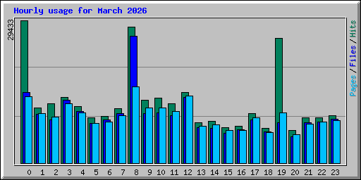 Hourly usage for March 2026