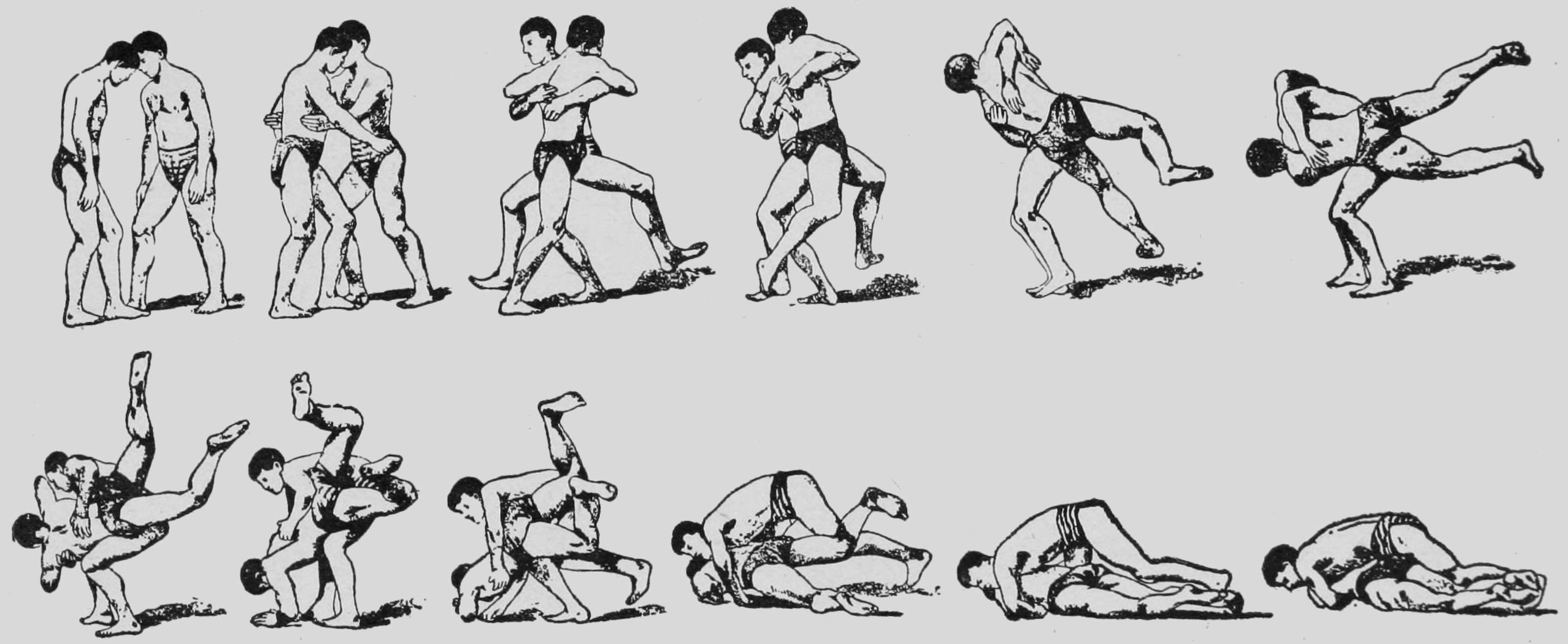 Men wrestling