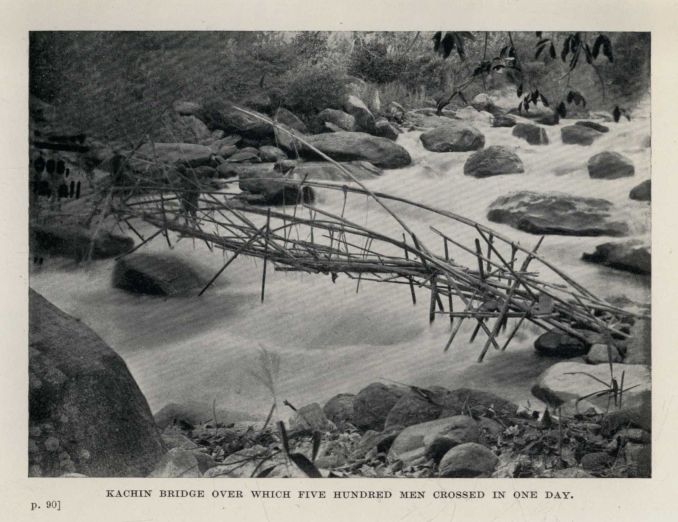 Kachin Bridge over which five hundred men crossed in one day