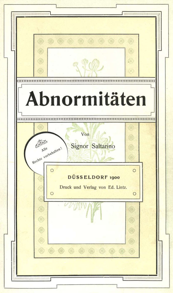 The Project Otto, eBook by Gutenberg of Abnormitäten, Hermann