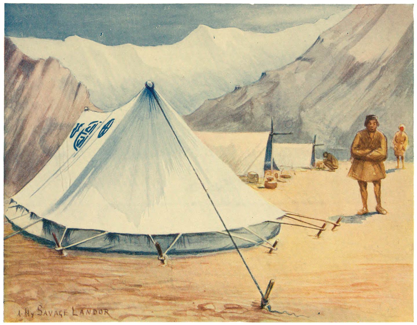 Author’s Tents. A Camp in Nepal