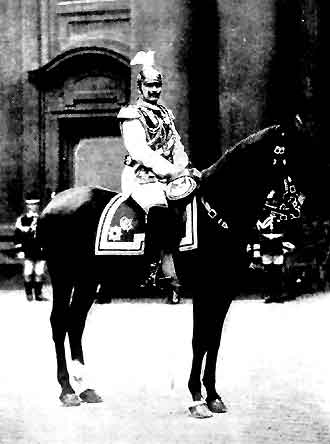 EMPEROR WILHELM IN THE UNIFORM OF THE GUARDS.