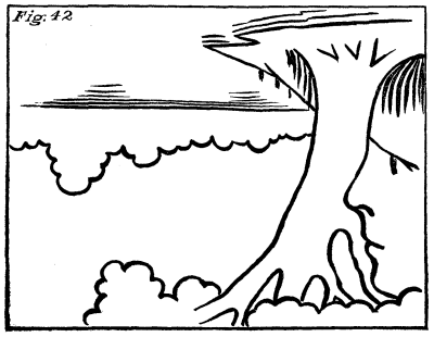 Figure 42: The landscape upside-down, showing the profile of a boy's face.