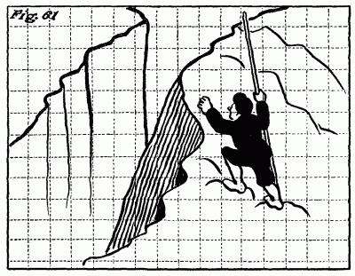 Figure 61: Climber reaching a precipice.