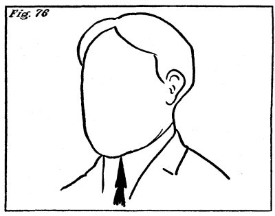Figure 76: A man, with the face drawn blank.