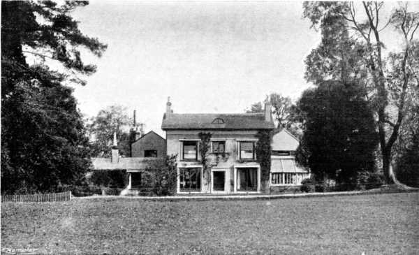 Pains Hill Cottage, Cobham, from the Lawn