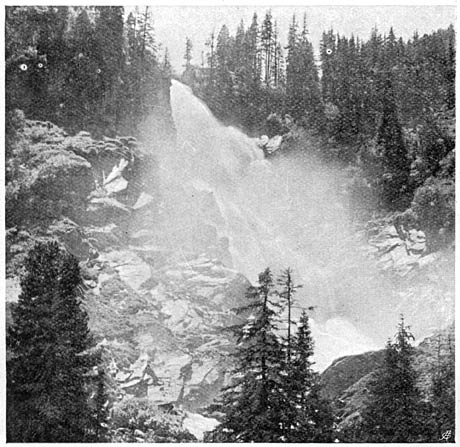 De Krimmler waterval bij Salzburg.