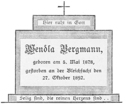 Grabstein von Wendla Bergmann