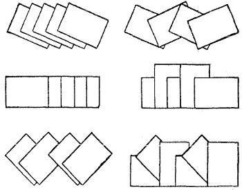 Diagram of various methods of stacking tricks